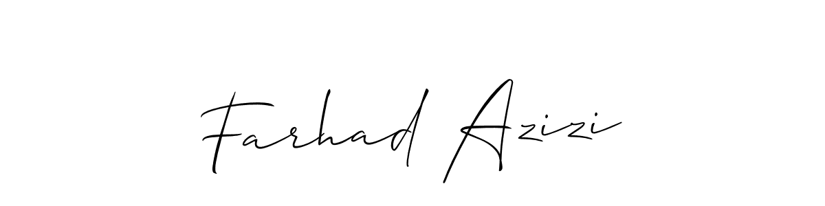 Also we have Farhad Azizi name is the best signature style. Create professional handwritten signature collection using Allison_Script autograph style. Farhad Azizi signature style 2 images and pictures png