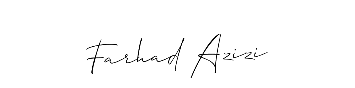 How to make Farhad Azizi signature? Allison_Script is a professional autograph style. Create handwritten signature for Farhad Azizi name. Farhad Azizi signature style 2 images and pictures png