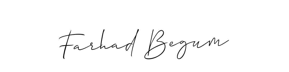 Create a beautiful signature design for name Farhad Begum. With this signature (Allison_Script) fonts, you can make a handwritten signature for free. Farhad Begum signature style 2 images and pictures png
