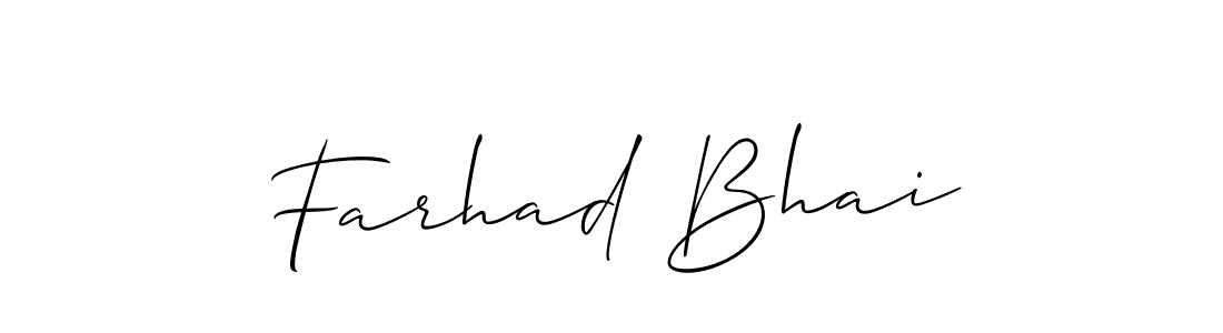 Design your own signature with our free online signature maker. With this signature software, you can create a handwritten (Allison_Script) signature for name Farhad Bhai. Farhad Bhai signature style 2 images and pictures png