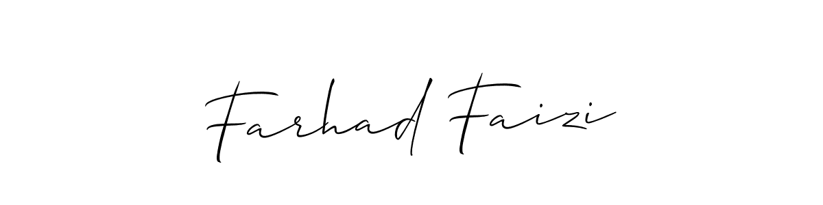 Make a short Farhad Faizi signature style. Manage your documents anywhere anytime using Allison_Script. Create and add eSignatures, submit forms, share and send files easily. Farhad Faizi signature style 2 images and pictures png