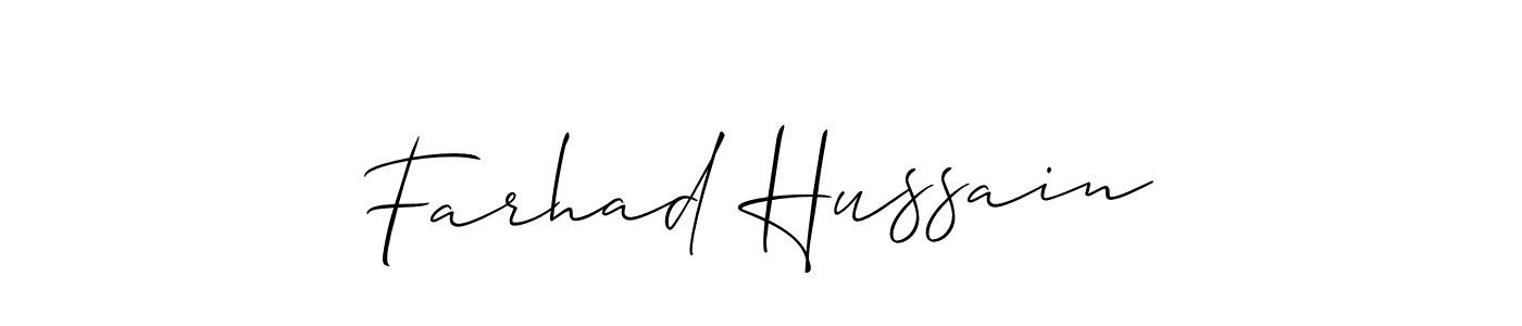 The best way (Allison_Script) to make a short signature is to pick only two or three words in your name. The name Farhad Hussain include a total of six letters. For converting this name. Farhad Hussain signature style 2 images and pictures png