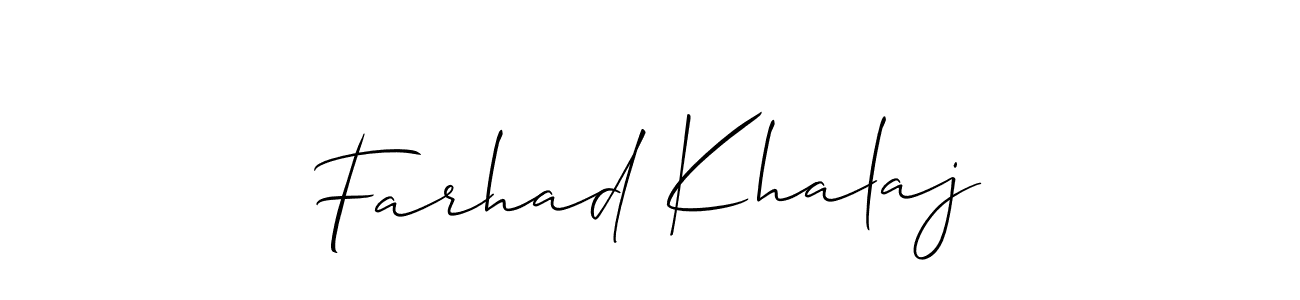 Allison_Script is a professional signature style that is perfect for those who want to add a touch of class to their signature. It is also a great choice for those who want to make their signature more unique. Get Farhad Khalaj name to fancy signature for free. Farhad Khalaj signature style 2 images and pictures png