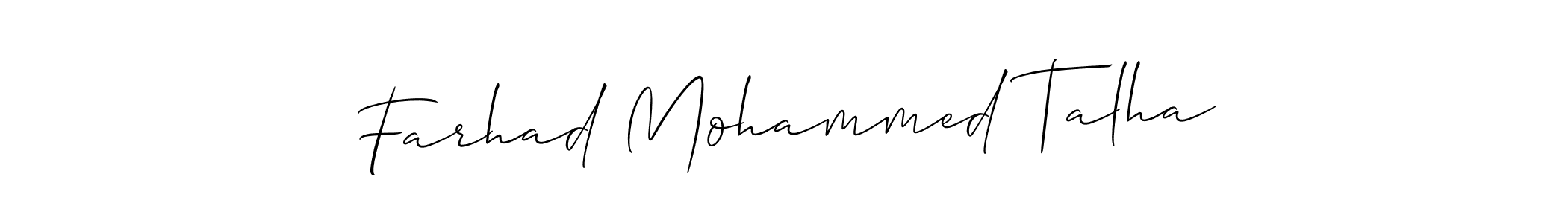 You should practise on your own different ways (Allison_Script) to write your name (Farhad Mohammed Talha) in signature. don't let someone else do it for you. Farhad Mohammed Talha signature style 2 images and pictures png