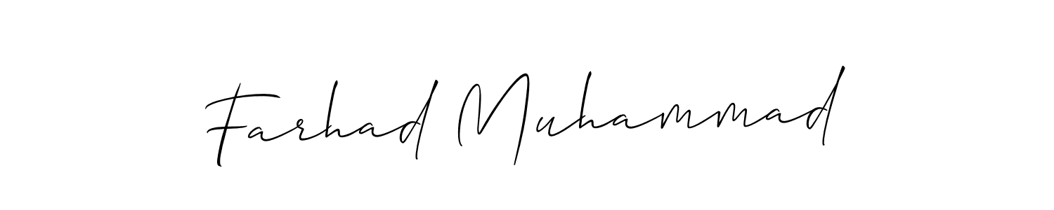 You should practise on your own different ways (Allison_Script) to write your name (Farhad Muhammad) in signature. don't let someone else do it for you. Farhad Muhammad signature style 2 images and pictures png