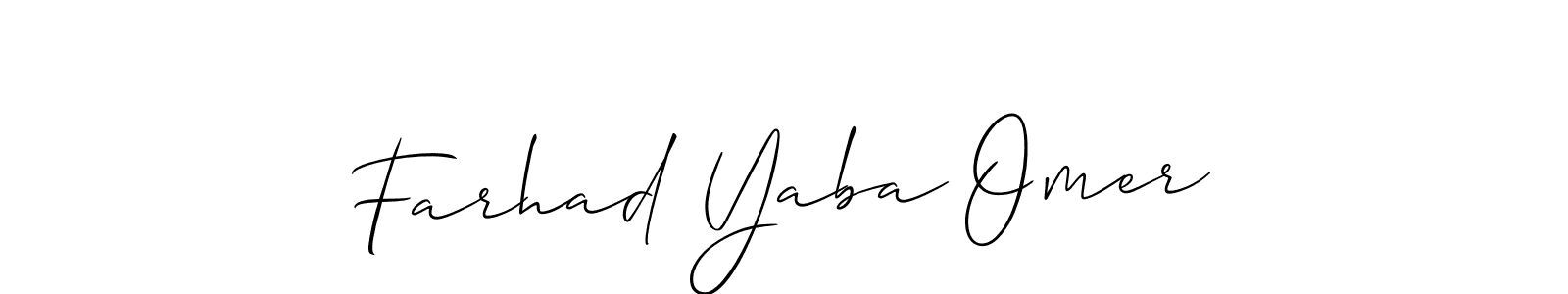 Also we have Farhad Yaba Omer name is the best signature style. Create professional handwritten signature collection using Allison_Script autograph style. Farhad Yaba Omer signature style 2 images and pictures png