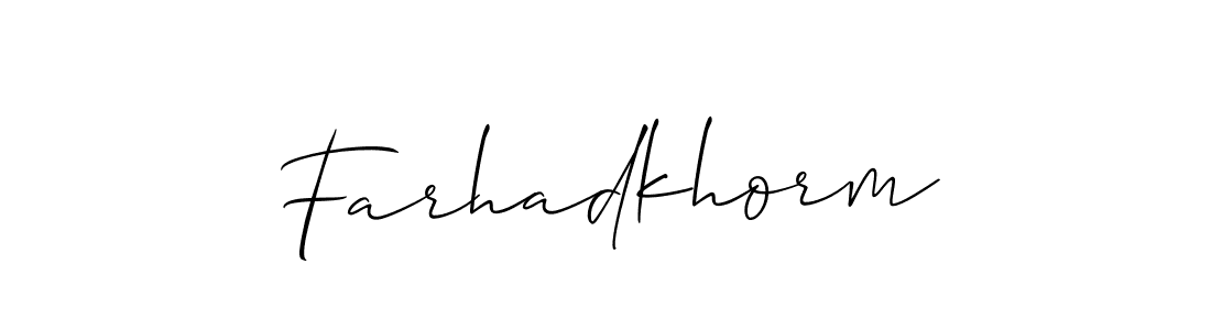 Also You can easily find your signature by using the search form. We will create Farhadkhorm name handwritten signature images for you free of cost using Allison_Script sign style. Farhadkhorm signature style 2 images and pictures png