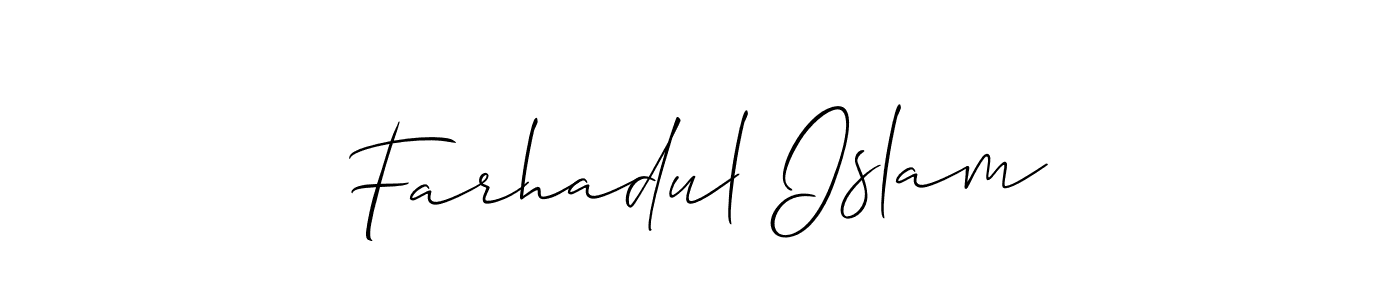 How to make Farhadul Islam signature? Allison_Script is a professional autograph style. Create handwritten signature for Farhadul Islam name. Farhadul Islam signature style 2 images and pictures png