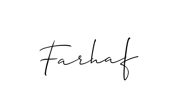 Also we have Farhaf name is the best signature style. Create professional handwritten signature collection using Allison_Script autograph style. Farhaf signature style 2 images and pictures png