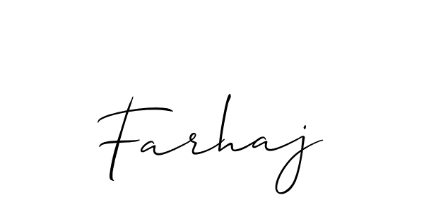 Also we have Farhaj name is the best signature style. Create professional handwritten signature collection using Allison_Script autograph style. Farhaj signature style 2 images and pictures png
