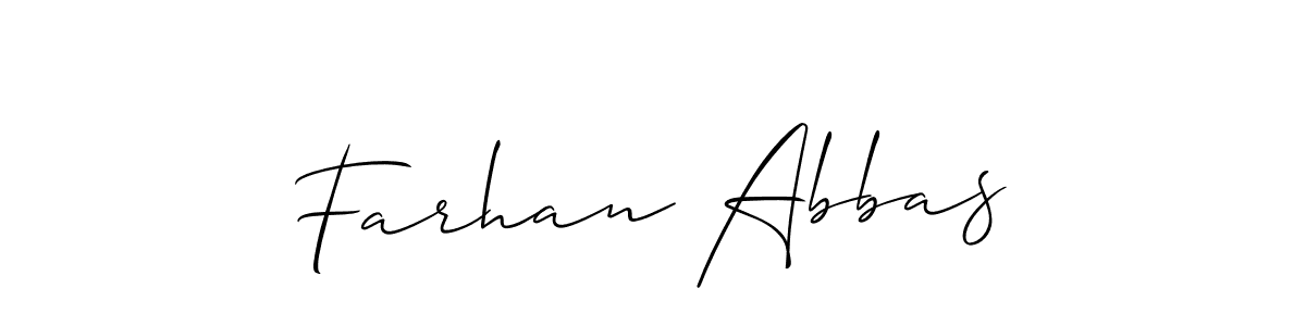 Make a short Farhan Abbas signature style. Manage your documents anywhere anytime using Allison_Script. Create and add eSignatures, submit forms, share and send files easily. Farhan Abbas signature style 2 images and pictures png