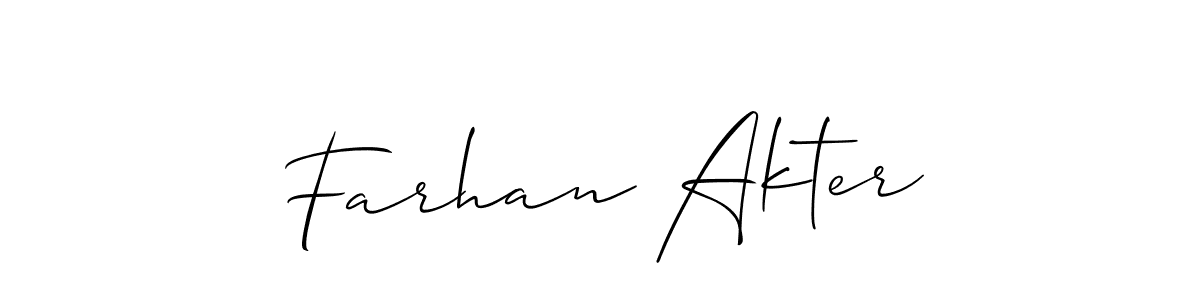 Make a beautiful signature design for name Farhan Akter. With this signature (Allison_Script) style, you can create a handwritten signature for free. Farhan Akter signature style 2 images and pictures png