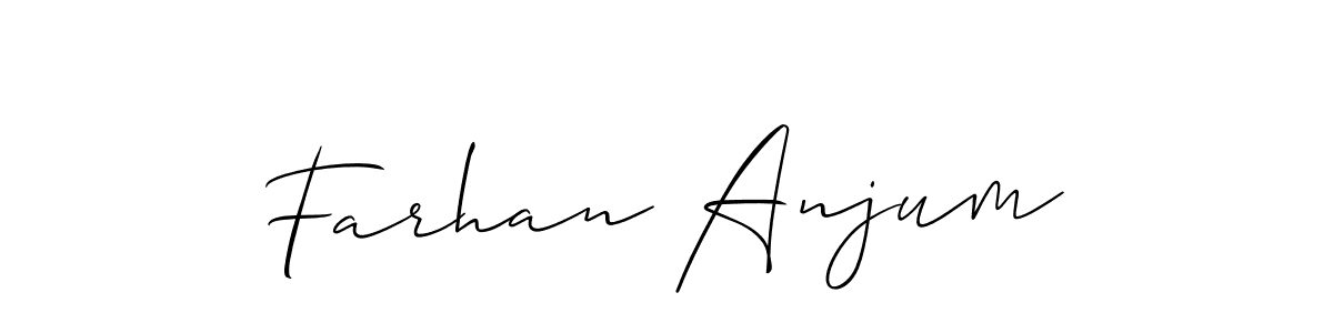 Create a beautiful signature design for name Farhan Anjum. With this signature (Allison_Script) fonts, you can make a handwritten signature for free. Farhan Anjum signature style 2 images and pictures png