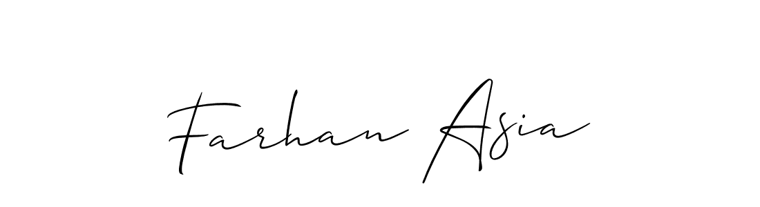 Create a beautiful signature design for name Farhan Asia. With this signature (Allison_Script) fonts, you can make a handwritten signature for free. Farhan Asia signature style 2 images and pictures png