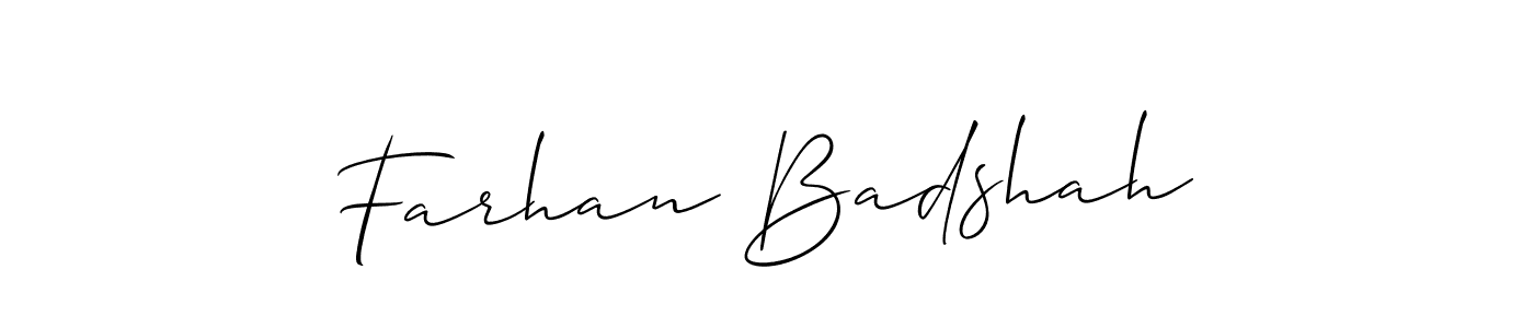 Design your own signature with our free online signature maker. With this signature software, you can create a handwritten (Allison_Script) signature for name Farhan Badshah. Farhan Badshah signature style 2 images and pictures png