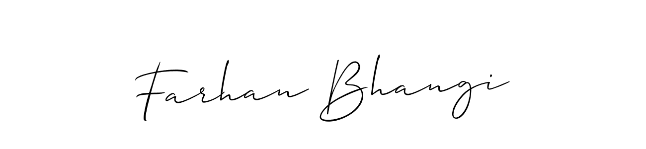 if you are searching for the best signature style for your name Farhan Bhangi. so please give up your signature search. here we have designed multiple signature styles  using Allison_Script. Farhan Bhangi signature style 2 images and pictures png