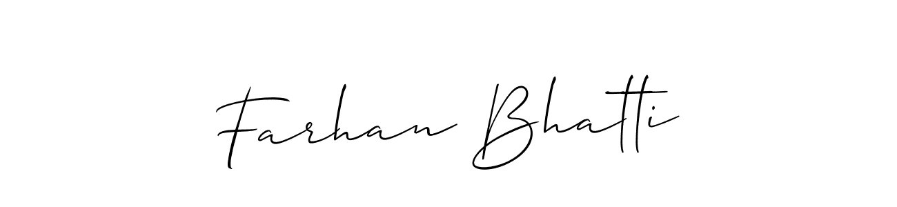 Make a short Farhan Bhatti signature style. Manage your documents anywhere anytime using Allison_Script. Create and add eSignatures, submit forms, share and send files easily. Farhan Bhatti signature style 2 images and pictures png