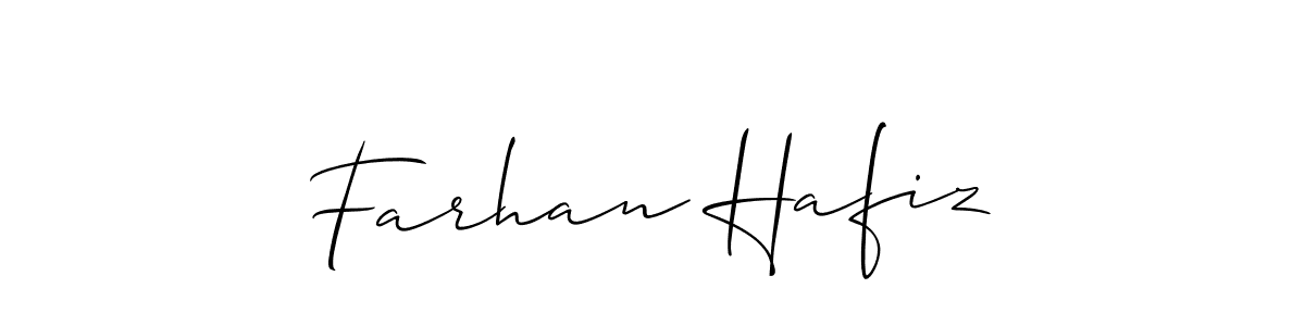 How to make Farhan Hafiz name signature. Use Allison_Script style for creating short signs online. This is the latest handwritten sign. Farhan Hafiz signature style 2 images and pictures png