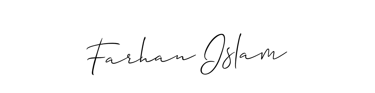 Allison_Script is a professional signature style that is perfect for those who want to add a touch of class to their signature. It is also a great choice for those who want to make their signature more unique. Get Farhan Islam name to fancy signature for free. Farhan Islam signature style 2 images and pictures png