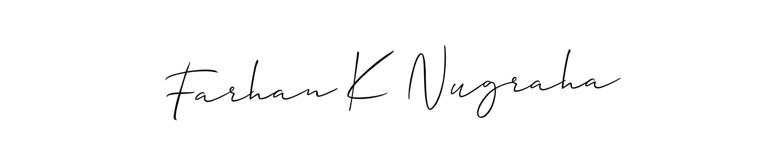 Best and Professional Signature Style for Farhan K Nugraha. Allison_Script Best Signature Style Collection. Farhan K Nugraha signature style 2 images and pictures png