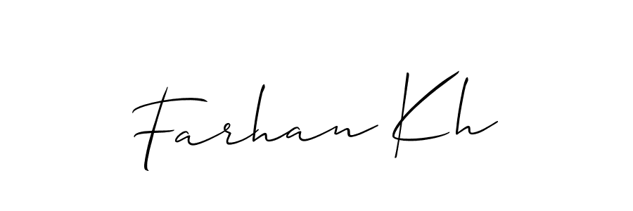 if you are searching for the best signature style for your name Farhan Kh. so please give up your signature search. here we have designed multiple signature styles  using Allison_Script. Farhan Kh signature style 2 images and pictures png
