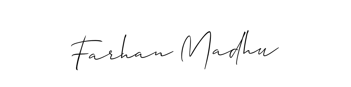 Make a beautiful signature design for name Farhan Madhu. Use this online signature maker to create a handwritten signature for free. Farhan Madhu signature style 2 images and pictures png