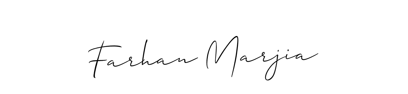 The best way (Allison_Script) to make a short signature is to pick only two or three words in your name. The name Farhan Marjia include a total of six letters. For converting this name. Farhan Marjia signature style 2 images and pictures png