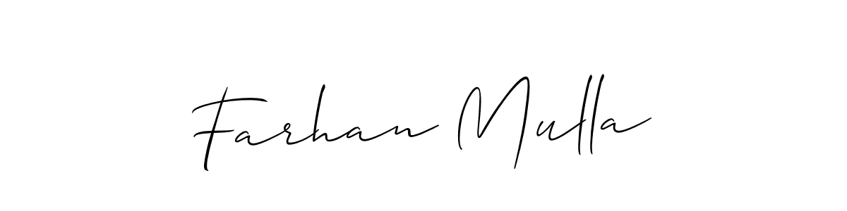 How to make Farhan Mulla signature? Allison_Script is a professional autograph style. Create handwritten signature for Farhan Mulla name. Farhan Mulla signature style 2 images and pictures png