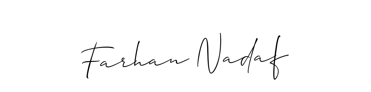 if you are searching for the best signature style for your name Farhan Nadaf. so please give up your signature search. here we have designed multiple signature styles  using Allison_Script. Farhan Nadaf signature style 2 images and pictures png