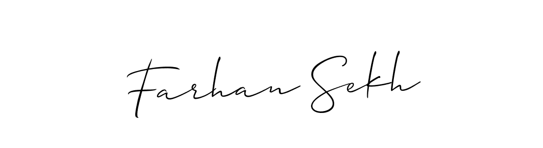 Farhan Sekh stylish signature style. Best Handwritten Sign (Allison_Script) for my name. Handwritten Signature Collection Ideas for my name Farhan Sekh. Farhan Sekh signature style 2 images and pictures png