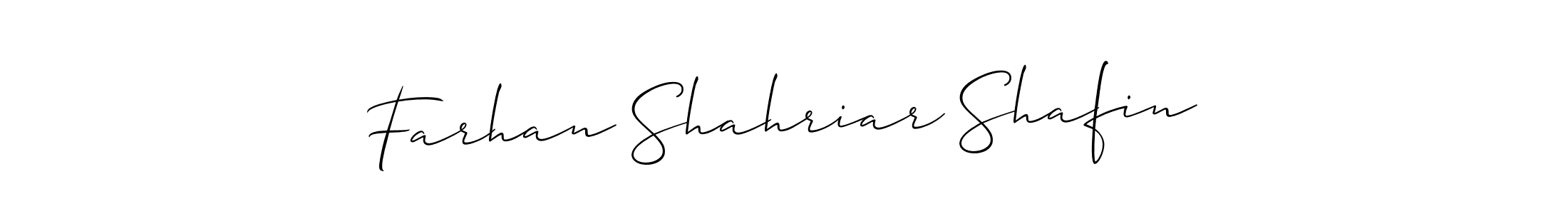 Create a beautiful signature design for name Farhan Shahriar Shafin. With this signature (Allison_Script) fonts, you can make a handwritten signature for free. Farhan Shahriar Shafin signature style 2 images and pictures png