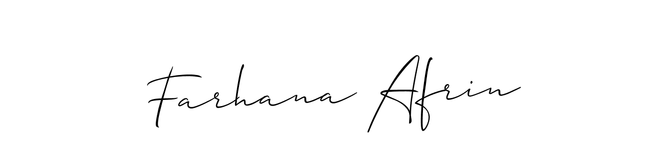 Design your own signature with our free online signature maker. With this signature software, you can create a handwritten (Allison_Script) signature for name Farhana Afrin. Farhana Afrin signature style 2 images and pictures png