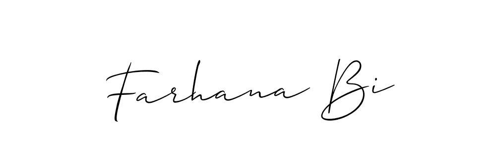 You should practise on your own different ways (Allison_Script) to write your name (Farhana Bi) in signature. don't let someone else do it for you. Farhana Bi signature style 2 images and pictures png