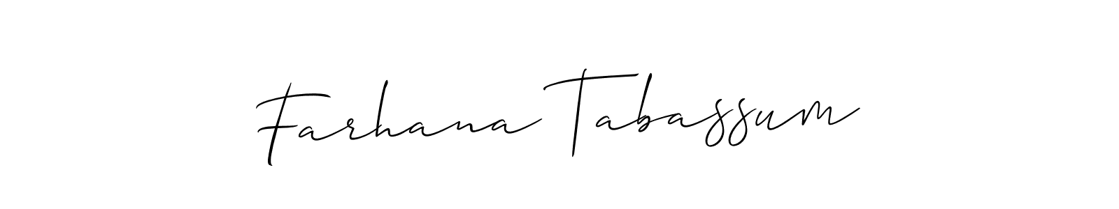 Also You can easily find your signature by using the search form. We will create Farhana Tabassum name handwritten signature images for you free of cost using Allison_Script sign style. Farhana Tabassum signature style 2 images and pictures png