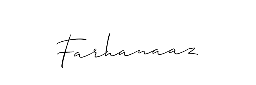 Use a signature maker to create a handwritten signature online. With this signature software, you can design (Allison_Script) your own signature for name Farhanaaz. Farhanaaz signature style 2 images and pictures png