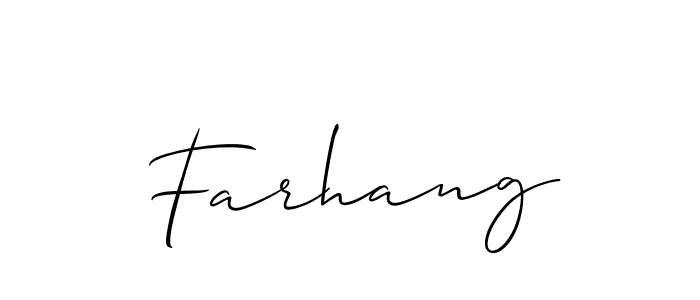 Farhang stylish signature style. Best Handwritten Sign (Allison_Script) for my name. Handwritten Signature Collection Ideas for my name Farhang. Farhang signature style 2 images and pictures png