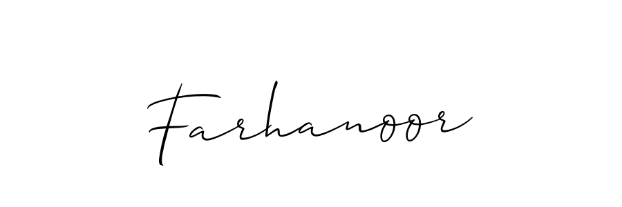 Make a beautiful signature design for name Farhanoor. With this signature (Allison_Script) style, you can create a handwritten signature for free. Farhanoor signature style 2 images and pictures png