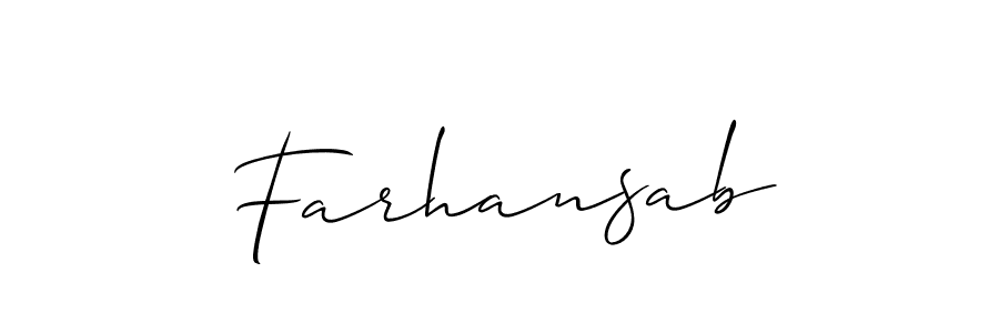 Create a beautiful signature design for name Farhansab. With this signature (Allison_Script) fonts, you can make a handwritten signature for free. Farhansab signature style 2 images and pictures png