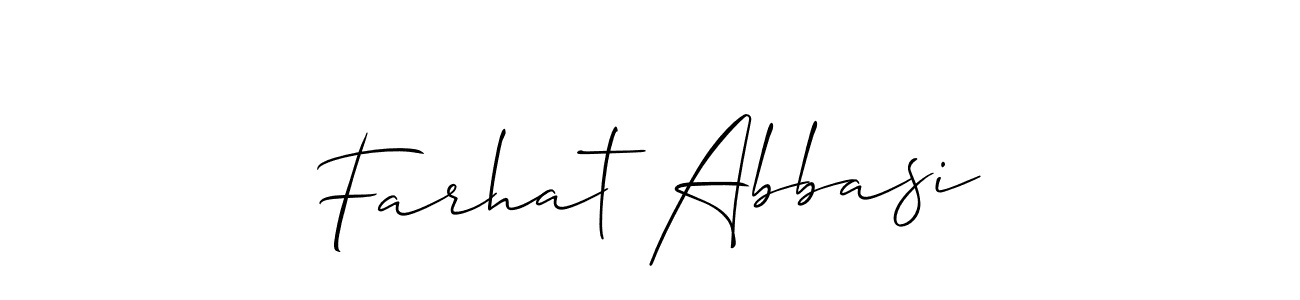 Also we have Farhat Abbasi name is the best signature style. Create professional handwritten signature collection using Allison_Script autograph style. Farhat Abbasi signature style 2 images and pictures png