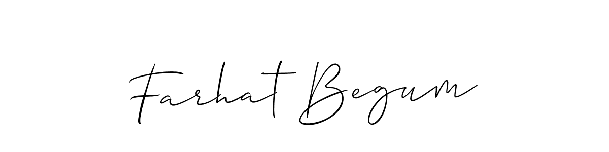 Use a signature maker to create a handwritten signature online. With this signature software, you can design (Allison_Script) your own signature for name Farhat Begum. Farhat Begum signature style 2 images and pictures png
