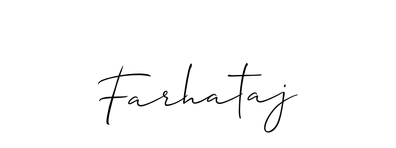 How to make Farhataj signature? Allison_Script is a professional autograph style. Create handwritten signature for Farhataj name. Farhataj signature style 2 images and pictures png