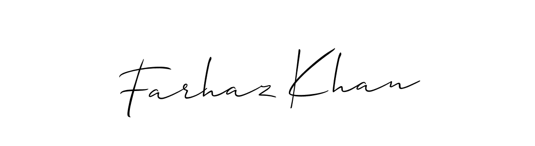 Also You can easily find your signature by using the search form. We will create Farhaz Khan name handwritten signature images for you free of cost using Allison_Script sign style. Farhaz Khan signature style 2 images and pictures png