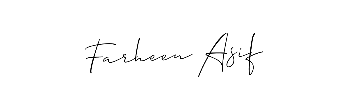 Farheen Asif stylish signature style. Best Handwritten Sign (Allison_Script) for my name. Handwritten Signature Collection Ideas for my name Farheen Asif. Farheen Asif signature style 2 images and pictures png