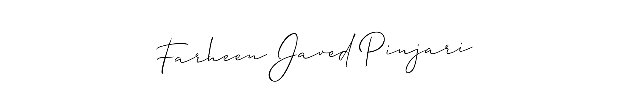 This is the best signature style for the Farheen Javed Pinjari name. Also you like these signature font (Allison_Script). Mix name signature. Farheen Javed Pinjari signature style 2 images and pictures png