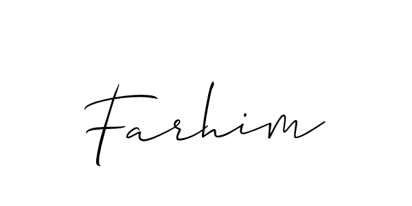 Make a short Farhim signature style. Manage your documents anywhere anytime using Allison_Script. Create and add eSignatures, submit forms, share and send files easily. Farhim signature style 2 images and pictures png