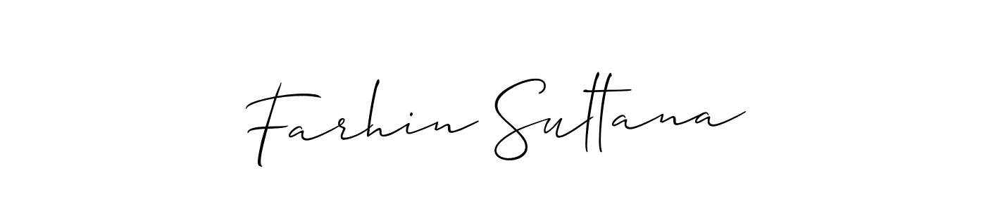 Make a beautiful signature design for name Farhin Sultana. With this signature (Allison_Script) style, you can create a handwritten signature for free. Farhin Sultana signature style 2 images and pictures png