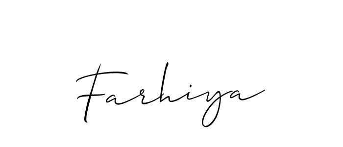 Farhiya stylish signature style. Best Handwritten Sign (Allison_Script) for my name. Handwritten Signature Collection Ideas for my name Farhiya. Farhiya signature style 2 images and pictures png