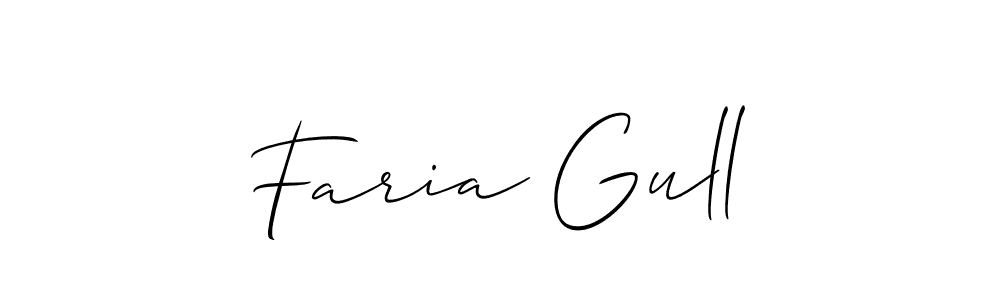 Create a beautiful signature design for name Faria Gull. With this signature (Allison_Script) fonts, you can make a handwritten signature for free. Faria Gull signature style 2 images and pictures png