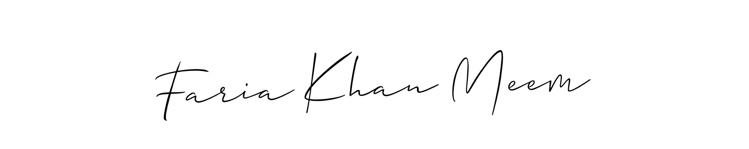 Check out images of Autograph of Faria Khan Meem name. Actor Faria Khan Meem Signature Style. Allison_Script is a professional sign style online. Faria Khan Meem signature style 2 images and pictures png