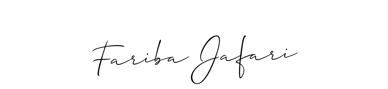 if you are searching for the best signature style for your name Fariba Jafari. so please give up your signature search. here we have designed multiple signature styles  using Allison_Script. Fariba Jafari signature style 2 images and pictures png